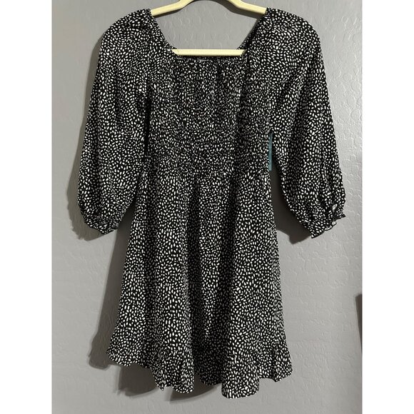 Market & Spruce Girls Smocked Puff Long Sleeve Dress Size 10 NWT - Picture 1 of 5